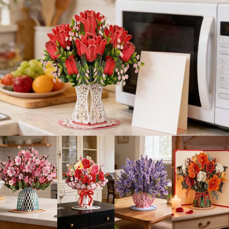 🏆35K+ SOLD! 🌼💌 Forever-Blooming 3D Flower Pop-Up Card– Personalized Love Message & Everlasting Bloom 🎁