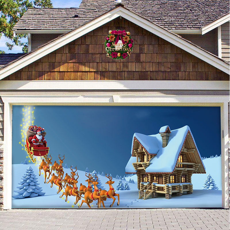 🎄Last Day Sale 49% OFF - 2025 Christmas and Halloween Reusable Garage Door Decoration