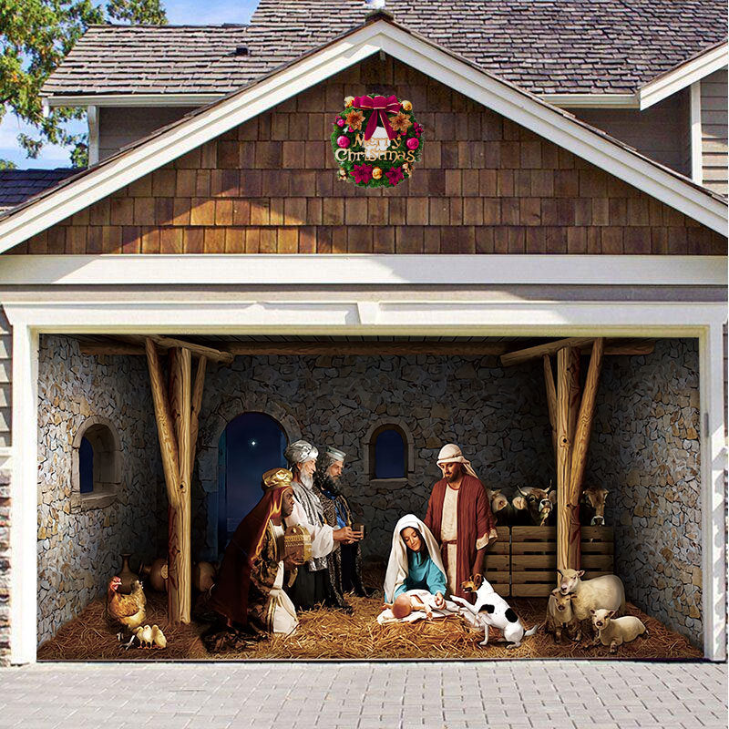 🎄Last Day Sale 49% OFF - 2025 Christmas and Halloween Reusable Garage Door Decoration