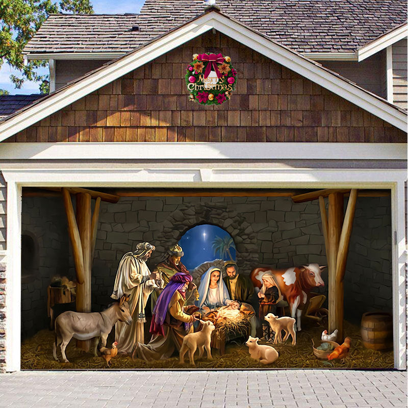 🎄Last Day Sale 49% OFF - 2025 Christmas and Halloween Reusable Garage Door Decoration