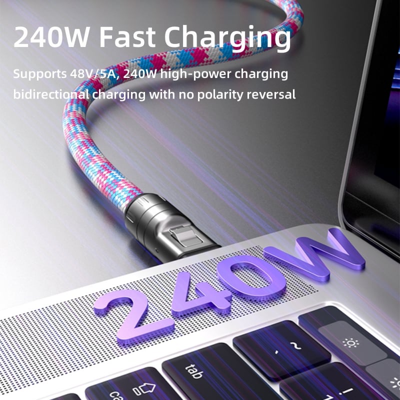 🔥 49% OFF🔥C to C 240W Charging Cable with Wearable Bracelet Design