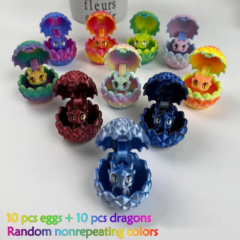 🔥Last Day 50% OFF - ✨🐉Your Favorite Sky Companions: 20-Piece Random Colors Mini Dragon Egg Set(Includes 10 Eggs & 10 Mini Dragons)