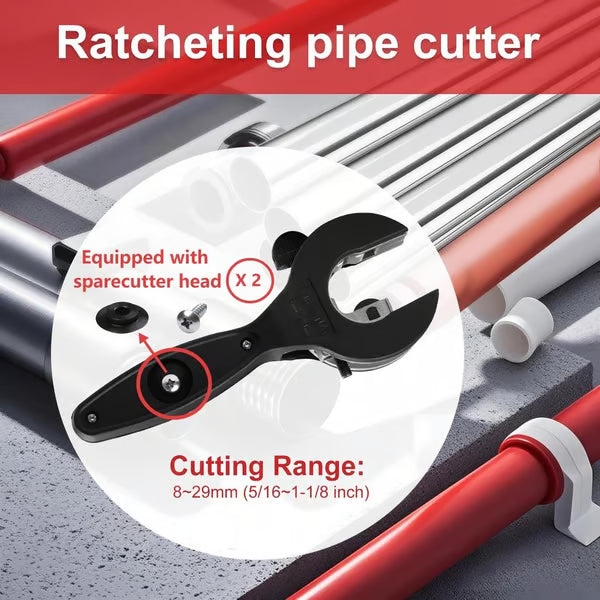 🔥Ratchet-type Pipe Cutter, One-hand Fast Pipe Cutting Tool