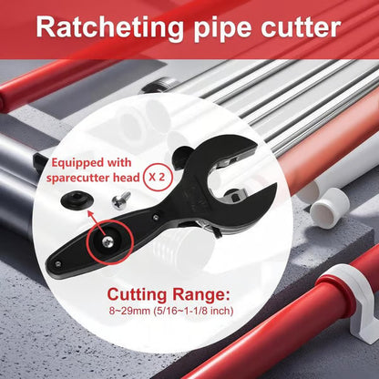 🔥Ratchet-type Pipe Cutter, One-hand Fast Pipe Cutting Tool